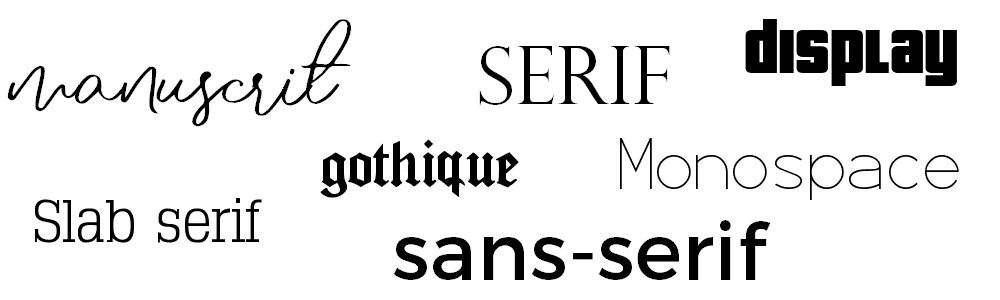 types de typographies