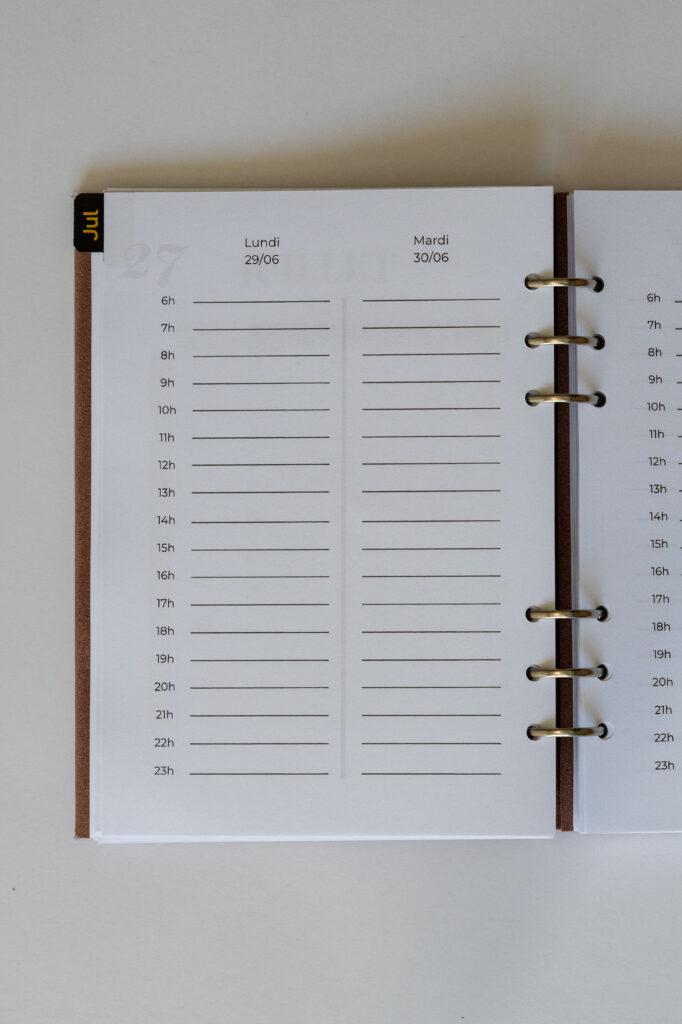 planning hebdomadaire planner 2026-2027